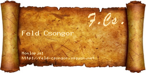 Feld Csongor névjegykártya