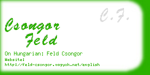 csongor feld business card